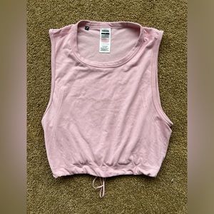gymshark crop top with drawstring